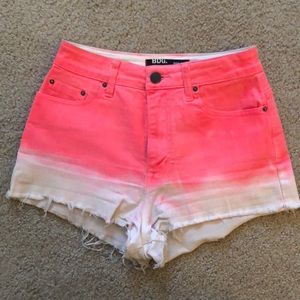 BDG high rise denim shorts